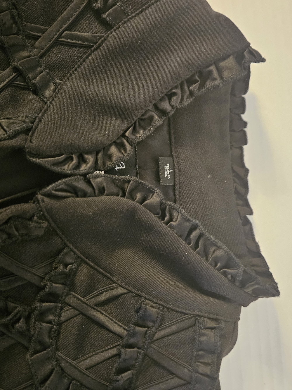 Pamela McCoy Black Ruffle-Trim Textured Blazer - Picture 11 of 14